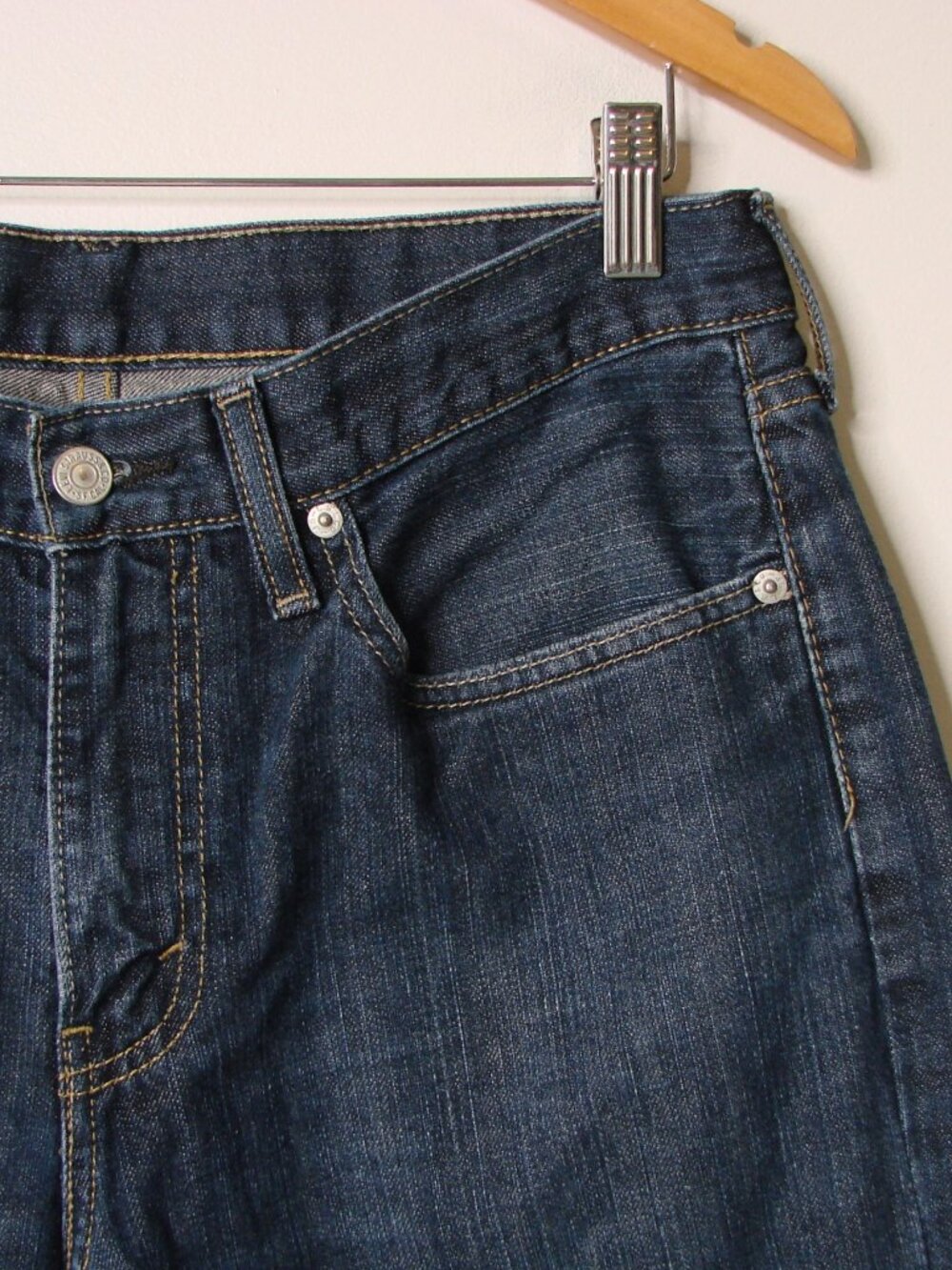 Levi's 514 Jeans Size 32 x 34 Dark Wash Classic Straight Leg - Picture 6 of 14